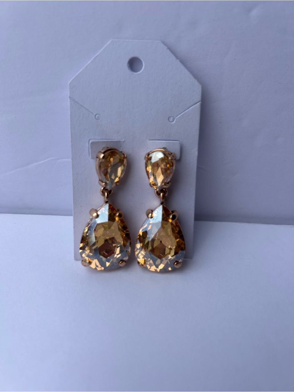 Champagne Teardrop Dangle Earrings - Women Jewelry